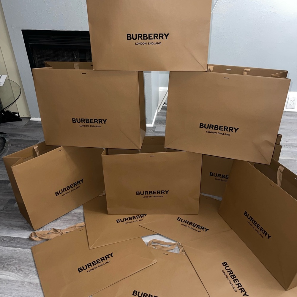 Burberry shopping bags